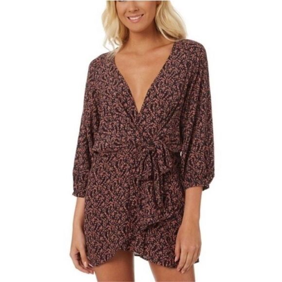 Free People Clara Floral Mini Tunic Dress - Picture 1 of 9